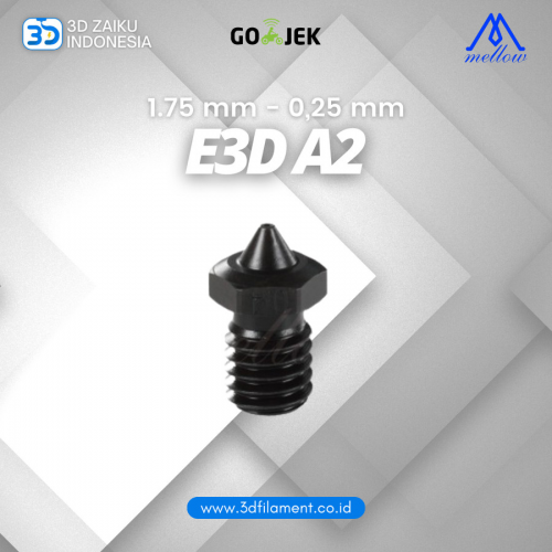 Original Mellow Top Quality E3D A2 Hardened Steel NF V6 Nozzle 1.75 mm - 1,0 mm